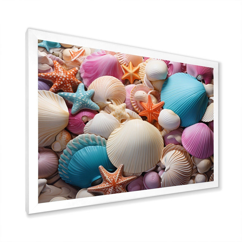 «Beach Photo Seashell Beauty VI», reproduction d'art sur toile, H 12 po x l 20 po x P 1 po, Blanc
