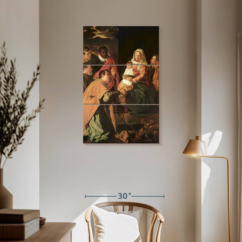Leisha adoration des mages 1619, H 57 po x l 36 po