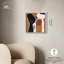 Impression sur toile «Ochre Overlap III» par Art Remedy, cadre argenté, 16 x 16-1382813497-1382813502