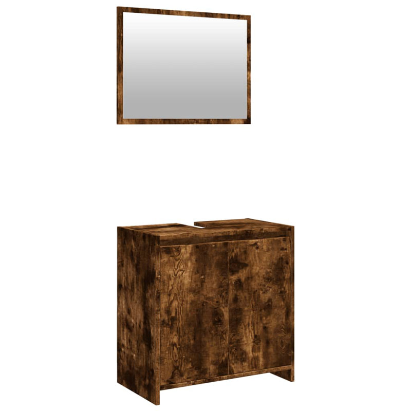 Dorlan 60cm Bathroom Vanity Base Only, Smoked Oak