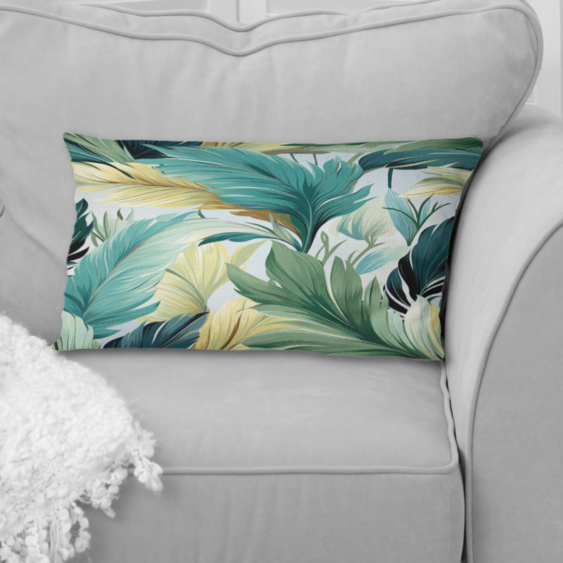 Palm Mirage Tropical Pattern I - Floral Polyester Pillow