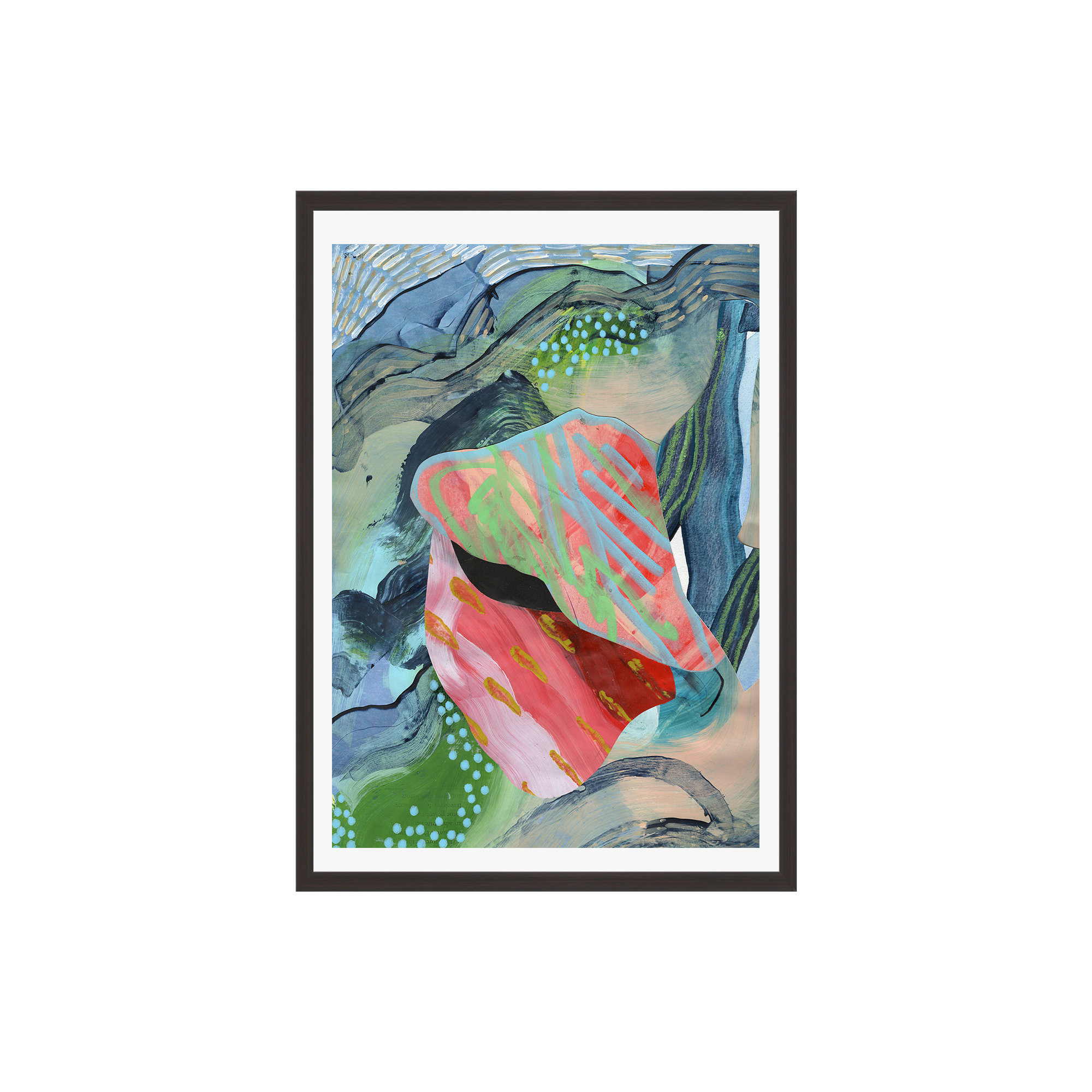 The Heart of the Matter by K'era Morgan, Espresso Paper Single Picture Framed, 40" H x 30" W, White