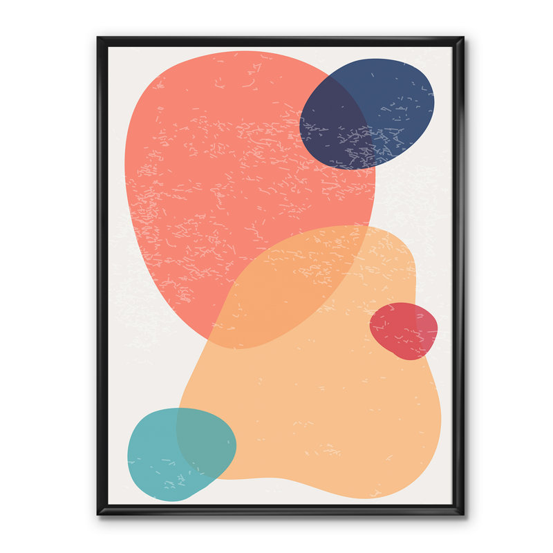Minimal élémentaire et compostions géométriques XXIII - impression, H 32 po x l 24 po x P 1 po, Toile avec cadre noir