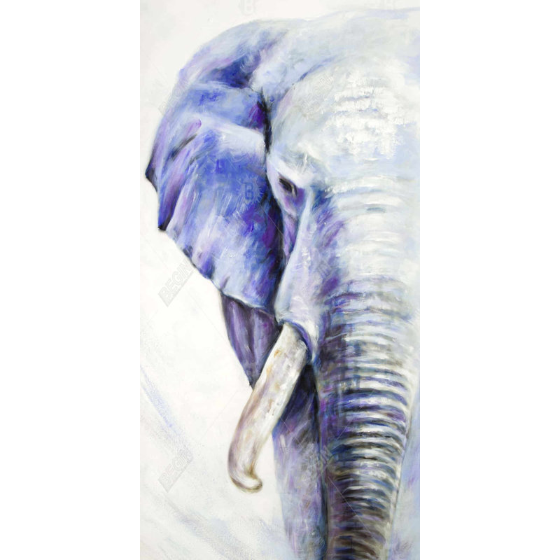 Blue elephant - 15.75"x31.50" Desk mat