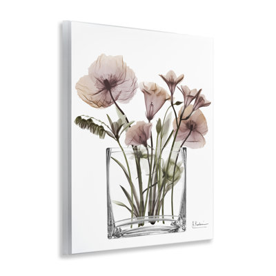 Plaque murale moderne fleurs translucides, design par Albert Koetsier