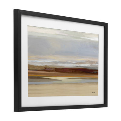 «Earthy Desert Landscape», reproduction sous verre encadrée, design par Amber Sterling
