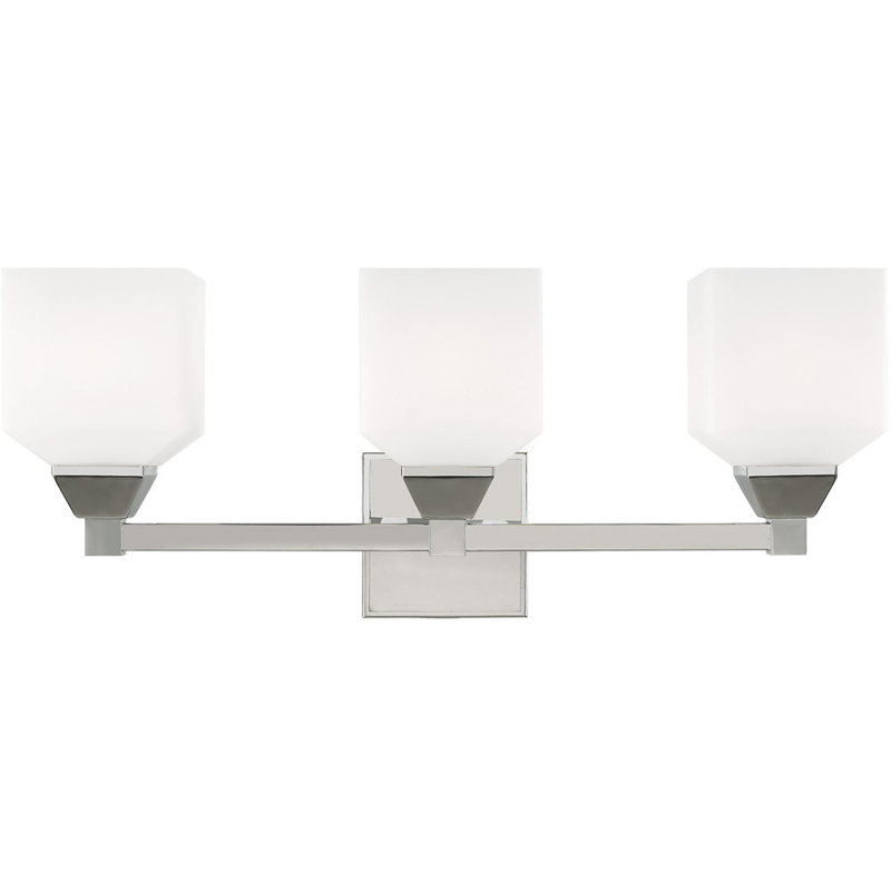 Éclairage pour meuble-lavabo 3 lumières Lenhard, Chrome poli