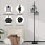 Industrial Floor Lamp 3 Dimmable Lights, Standing Reading Light Lamp For Bedroom, Living Room
