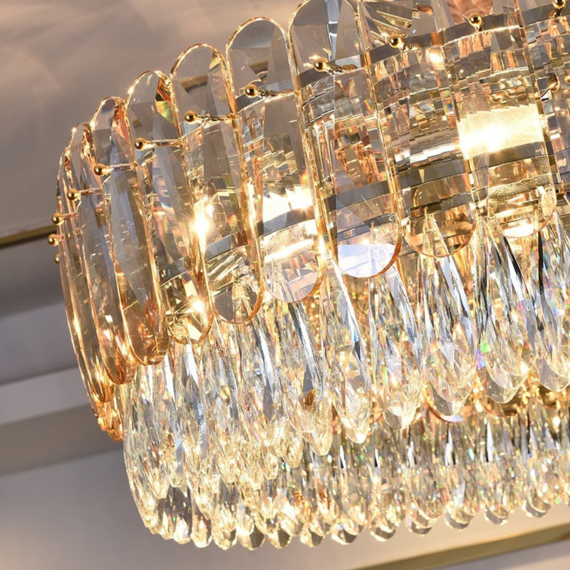 Quade 2 - Light Crystal Chandelier, 30cm H x 60cm W x 60cm D