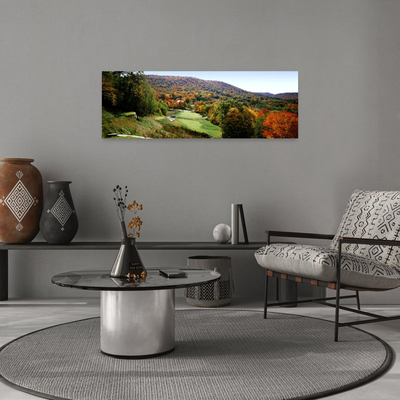 Parcours de golf sur une colline, terrain de golf de Hawthorne Valley, salon, Ohio, États-Unis, paysage contemporain abstrait, art mural