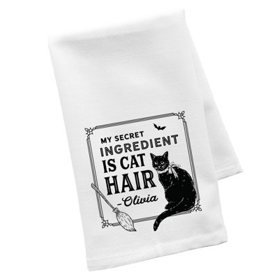 Serviette de cuisine personnalisée d'Halloween, mon ingrédient secret est un chiffon à vaisselle en coton
