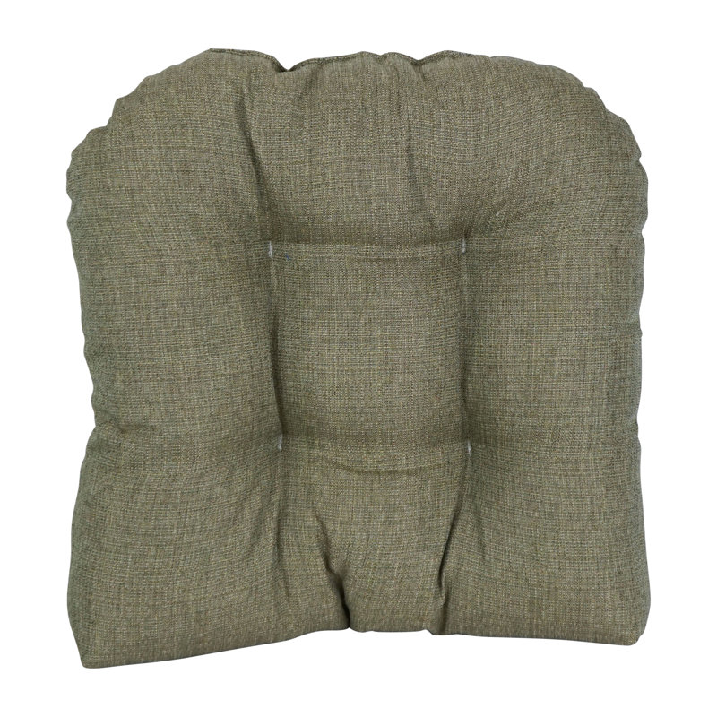 19-Inch Rounded Back Woven Olefin Outdoor Chair Cushions  (Set Of 4), Sage Green