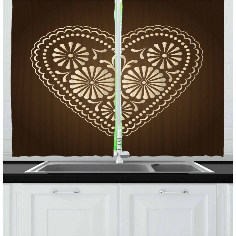 Floral Tailored Kitchen Curtain