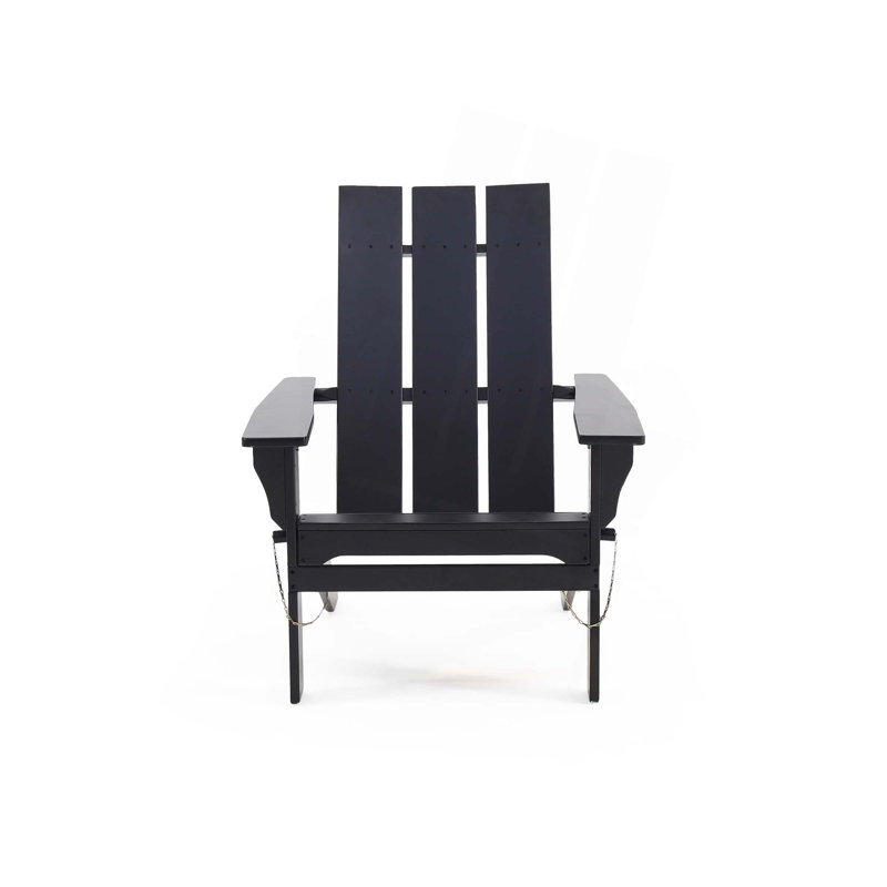 CHAISE ADIRONDack pliable ZUMA pour mobilier d'extérieur, Noir