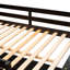 Lit mezzanine double avec bureau, cadre pour une chambre à coucher pratique, tablettes et bureau - Finition. Fabrication en bois de pin durable. Aucun sommier tapissier requis. Maximiser l'espace de repos-703846175