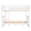 Lit superposé blanc avec rangement et deux tiroirs pour un sommeil confortable-2031550297