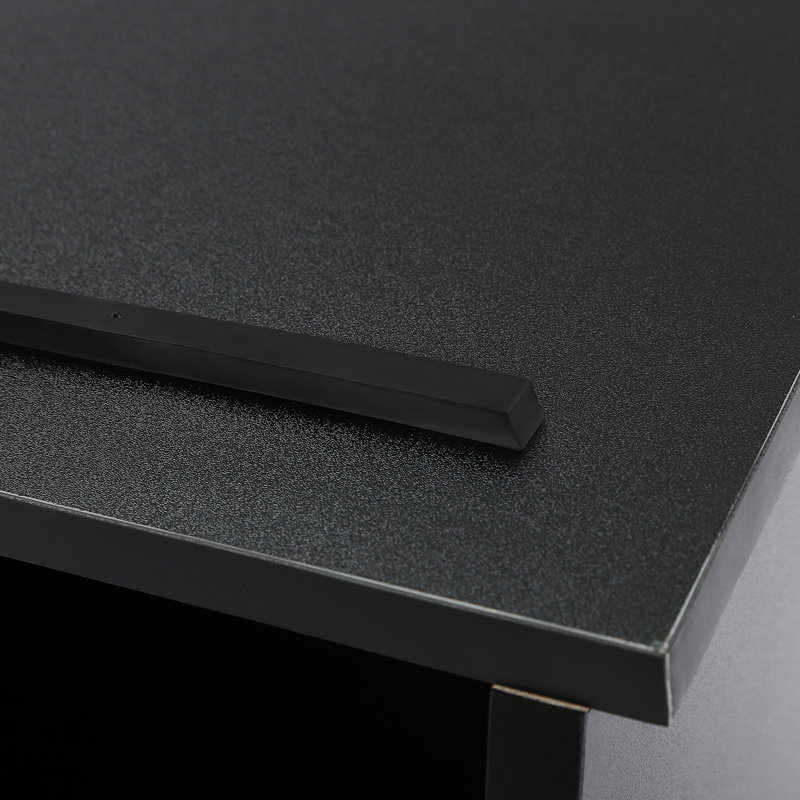 Black Wood Tabletop Lectern with Storage Shelf
