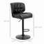 Ensemble de 2 tabourets de bar avec siège réglable, coussin rembourré épais et repose-pieds en métal