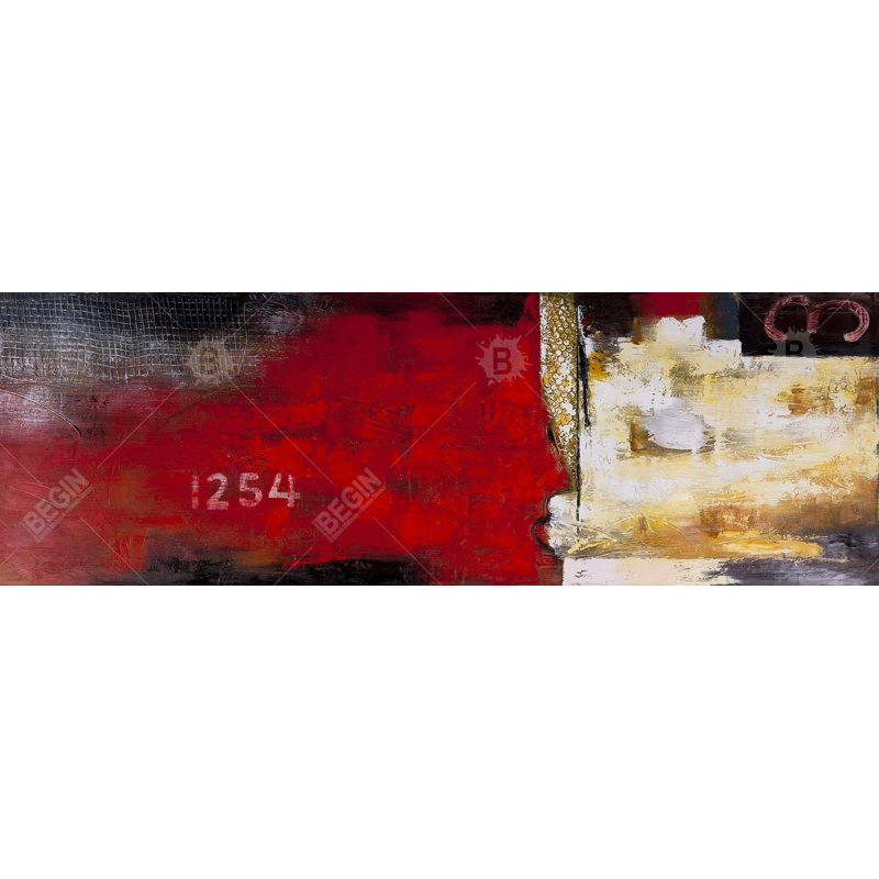 "Art industriel abstrait avec chiffres" sur toile