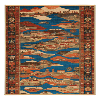 Tapis brun lavable à la machine