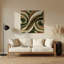 «Biomorphic Abstraction 17», art mural en métal brun