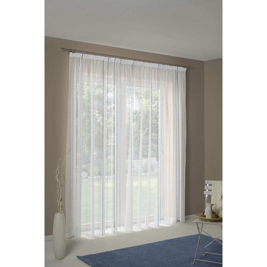 Canadice Pencil Pleat Semi Sheer Curtain