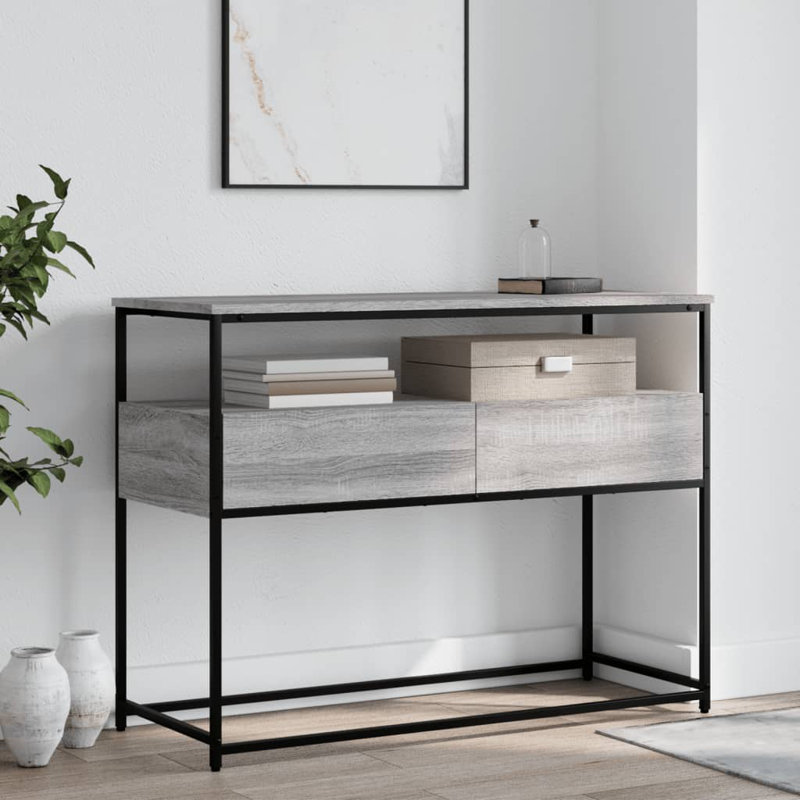 Console Table, 75cm H x 100cm W x 40cm D, Grey Sonoma