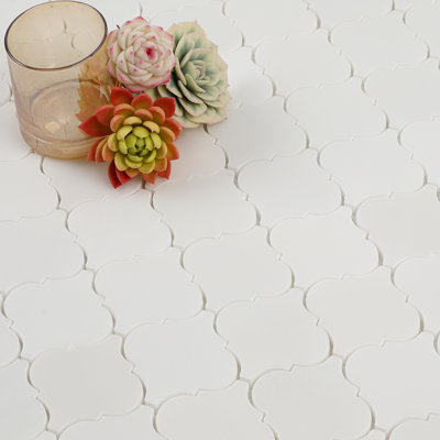 Carreau de mosaïque en marbre blanc Adolif 3 pouces pour 5 pièces, 5 pieds carrés