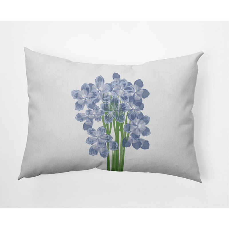 Housse et insert de coussin Flortalida, bleu