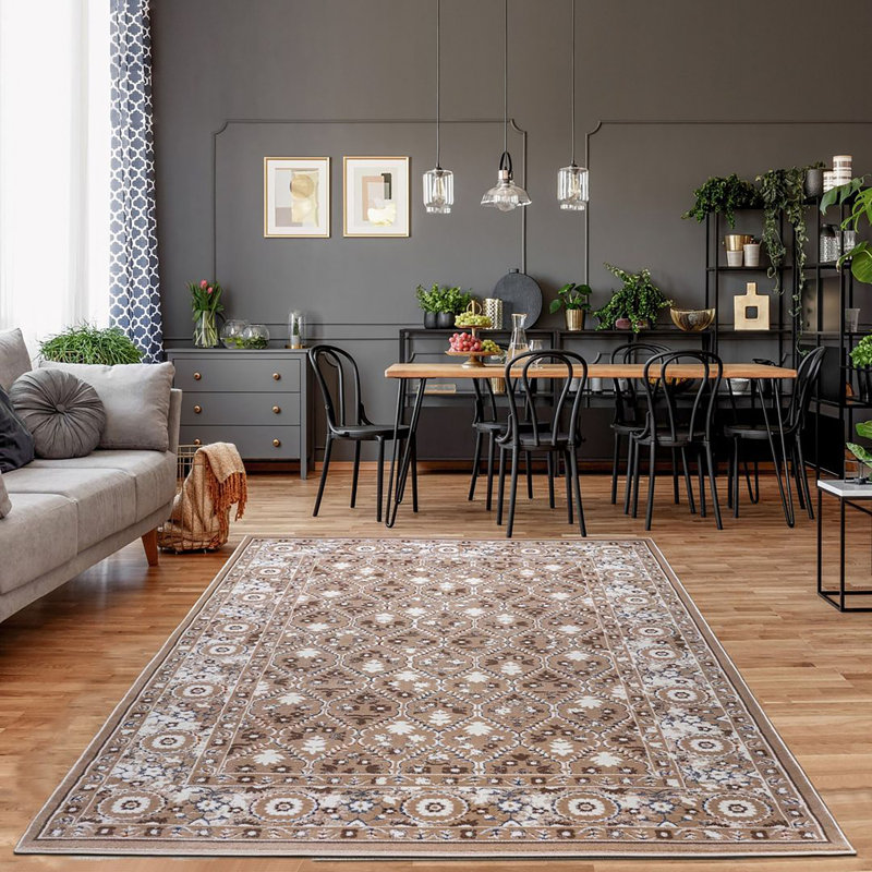Tapis turc Alonta-Crème, Rectangle 5 pi 3 po x 7 pi 2 po