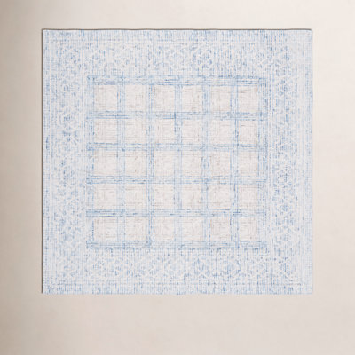 Hand-Tufted Geometric Wool Rug