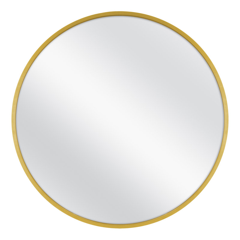 Menahan Metal Round Mirror, Black, 32'' x 32''