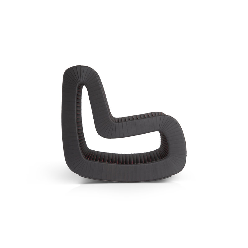 Seat Belt Rocking Chair, Black/Red