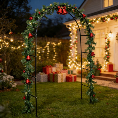 Treillis de jardin en métal pour plantes grimpantes d'extérieur, tonnelle de pergola en fer pratique et facile à assembler pour diverses plantes grimpantes