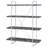 Rustic Grey Herringbone Bookcase With Full-Length Shelf