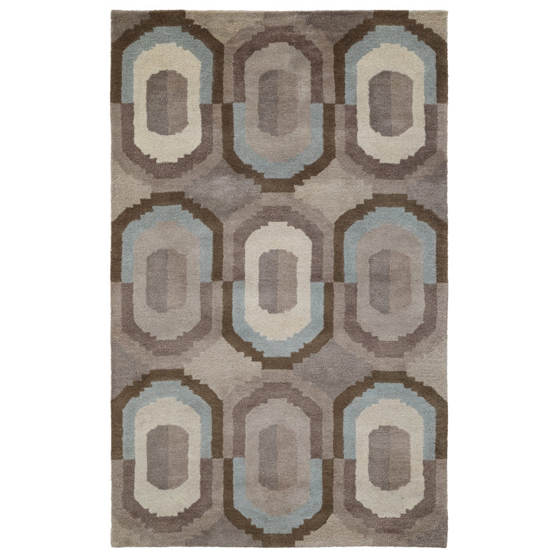 Hand Tufted Wool Azura Indoor Area Rug, Rectangle 5' x 8'