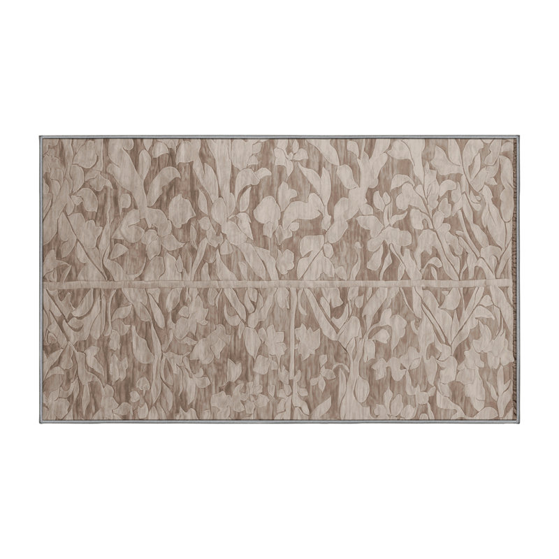 Machine Washable Gray Area Rug, Rectangle 2' x 3'