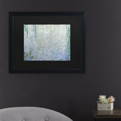 « waterlilies matin ii » par claude monet, reproduction de peinture à l’huile sur toile encadrée