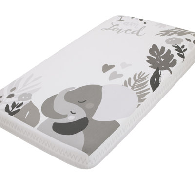 Drap-housse pour lit de bébé NoJo Elephant Hugs I Am So Love Wedemeyer