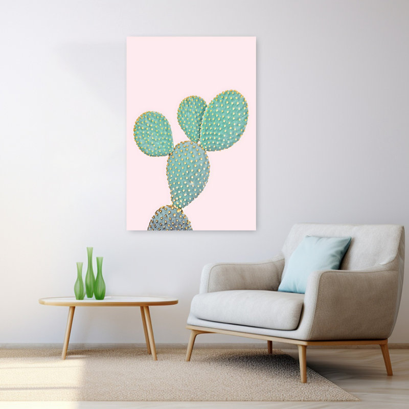 Art mural abstrait rose, H 48 po x l 32 po