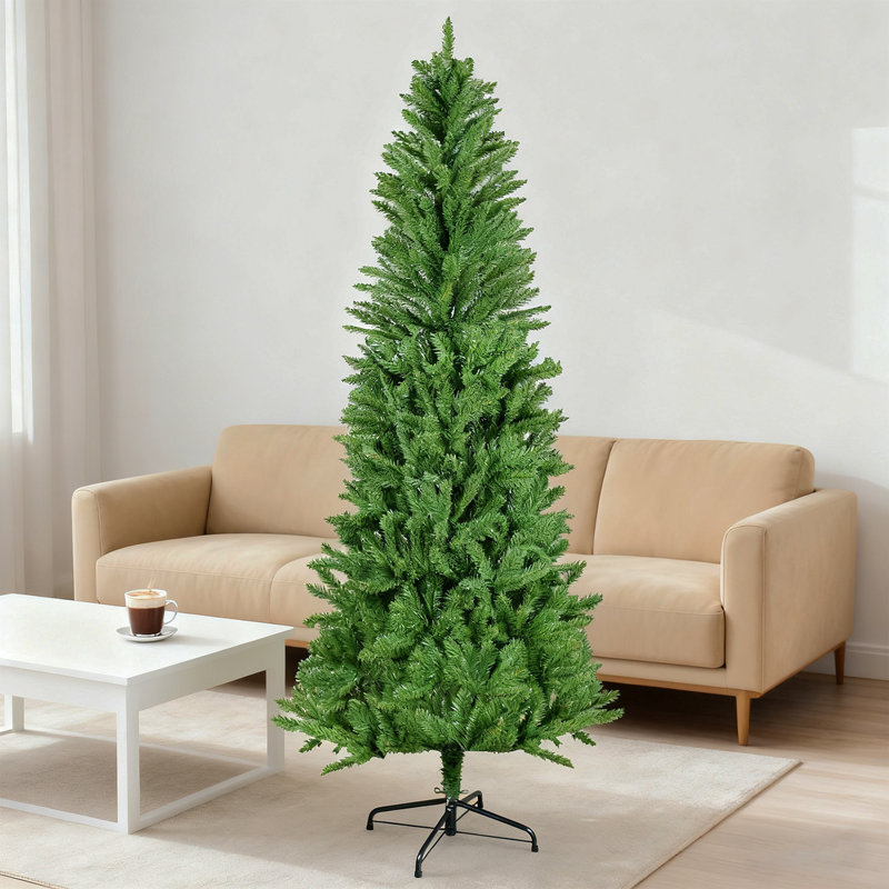 L'arbre de Noël 6 pi avec crayon classique est un arbre de Noël classique en forme de crayon de 72 pouces qui convient à la fois à l'Halloween et à Noël. Il comporte des branches denses pour des décorations de Noël réalistes