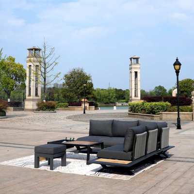 Ensemble de conversation modulaire avec coussins