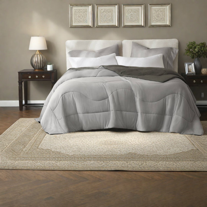 Cooling Bedding Sets Nylon Full Queen Reversible Modern Home Comforter