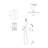 3-Function High-Pressure Rainfall Shower System, Tub Faucet Set