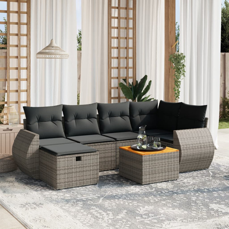 Vidaxl Garden Sofa Set Gray
