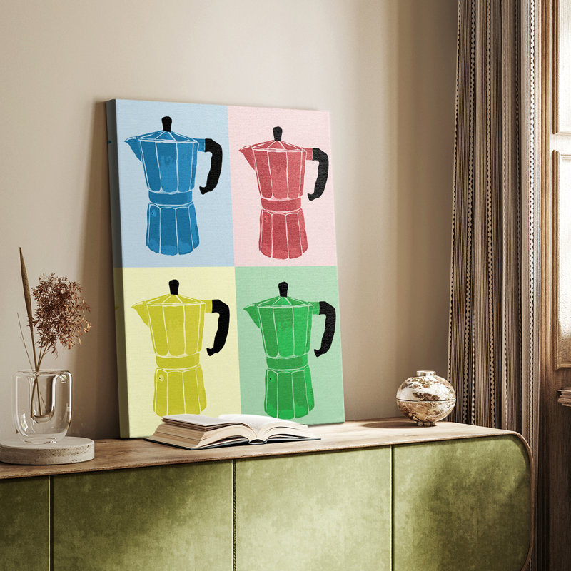 Moka Pot Colorblock - Cavas Gallery sur mesure, H 18 po x l 12 po