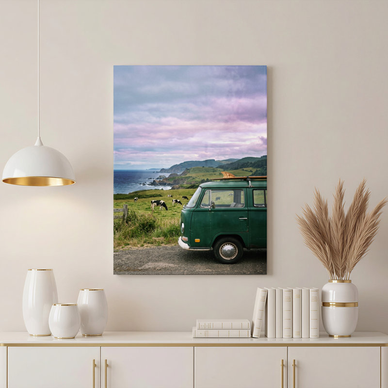 Art mural sur toile Gallery Wrap pour le salon, la chambre à coucher, le bureau ou le vestibule - décoration murale décorative avec fourgon Coastal