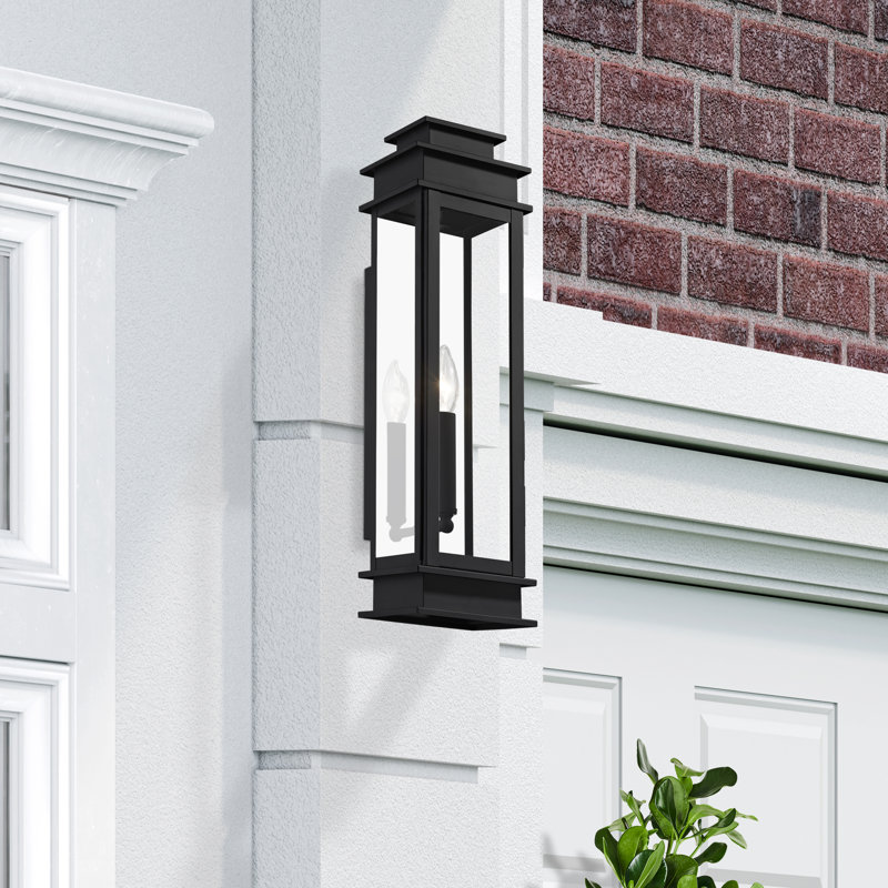 Lanterne murale d'extérieur Cortana, Noir, H 20,25 po x l 5,25 po x P 6 po