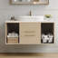 Meuble-lavabo mural moderne 39,3 po avec lavabo ovale en céramique-1219858712