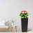 Black Square Faux Planters, 22 - Inch High With Automatic Watering System, 2 Pack For Outdoor And Indoor Accents Zones-1919657879